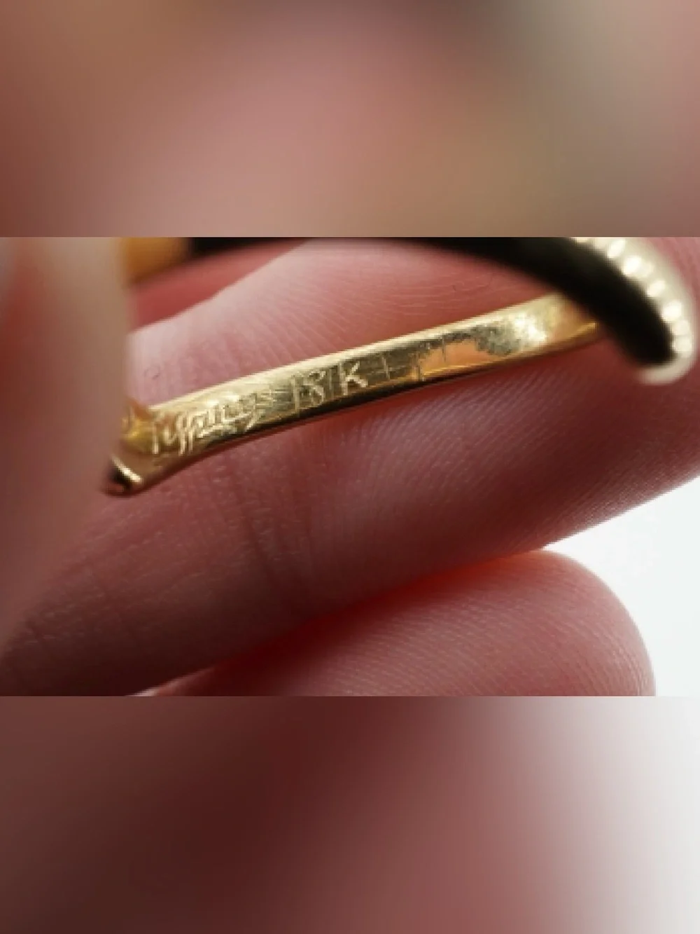 Antique Estate Tiffany & Co 18K Yellow Gold Twist Chevron Band Size 5.5